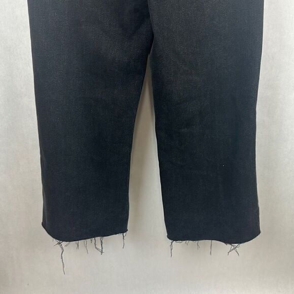 NWT Dear John Fiona Denim Jeans Wide Leg High Rise Size 32 Black - Picture 6 of 11